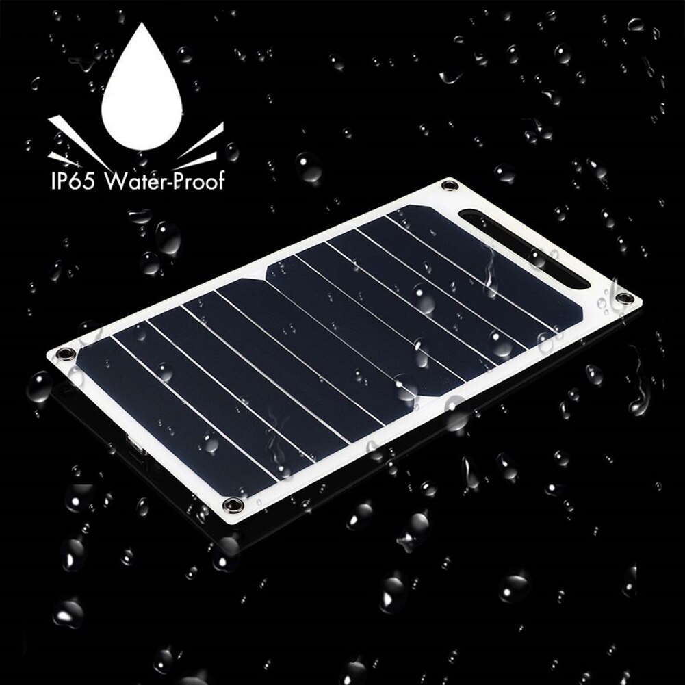 6W 5V Portable Solar Cell Panel Sunpower Charging Power Bank for charging
