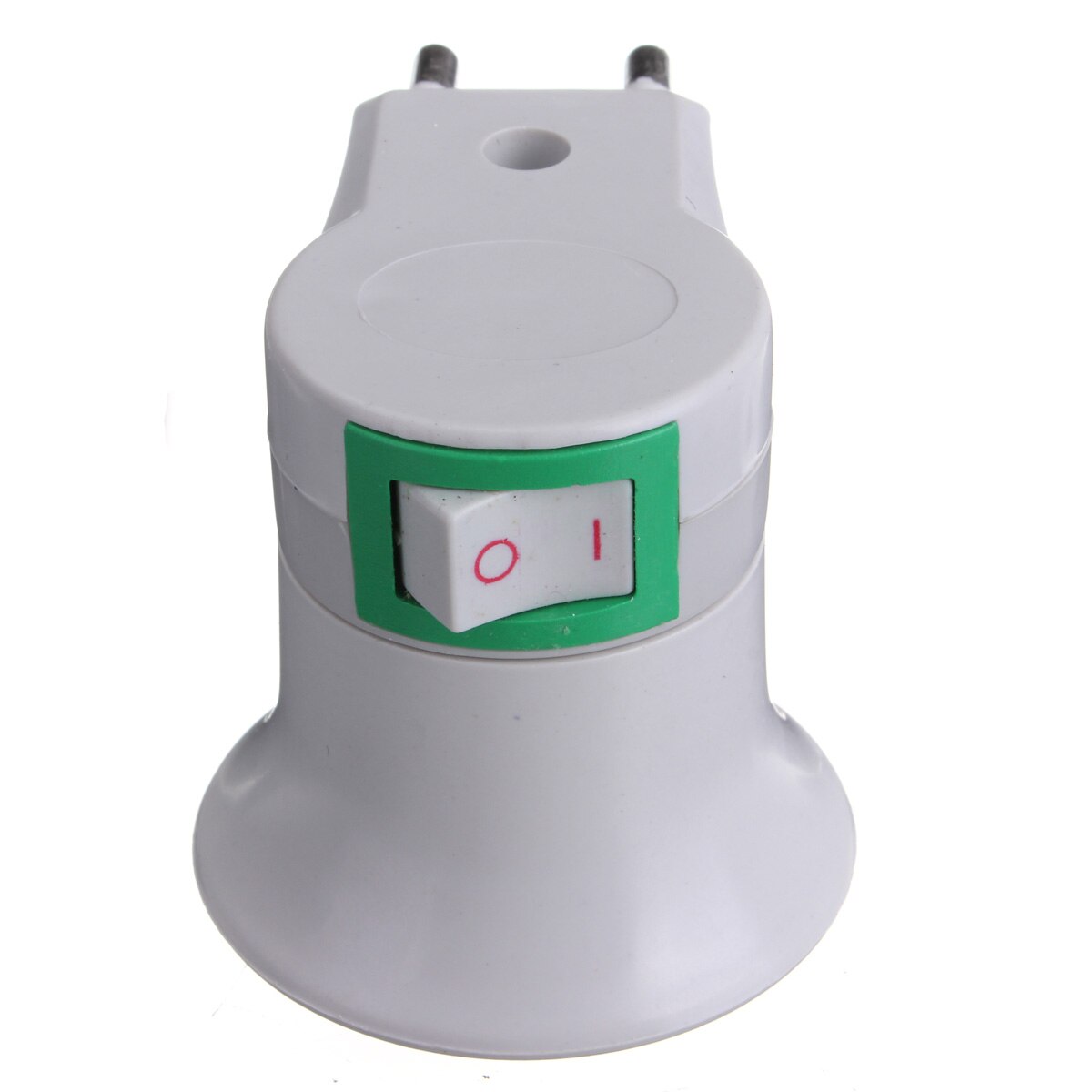 Jiguoor EU/ONS Lampvoet E27 LED Light Man Socket Type Plug Adapter Converter voor Bulb Lamp Houder met AAN/UIT Knop