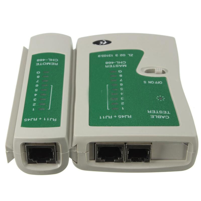 Testador de cabo de rede LAN com fio, ferramentas manuais com grampo de cabo para PC rj45 rj11