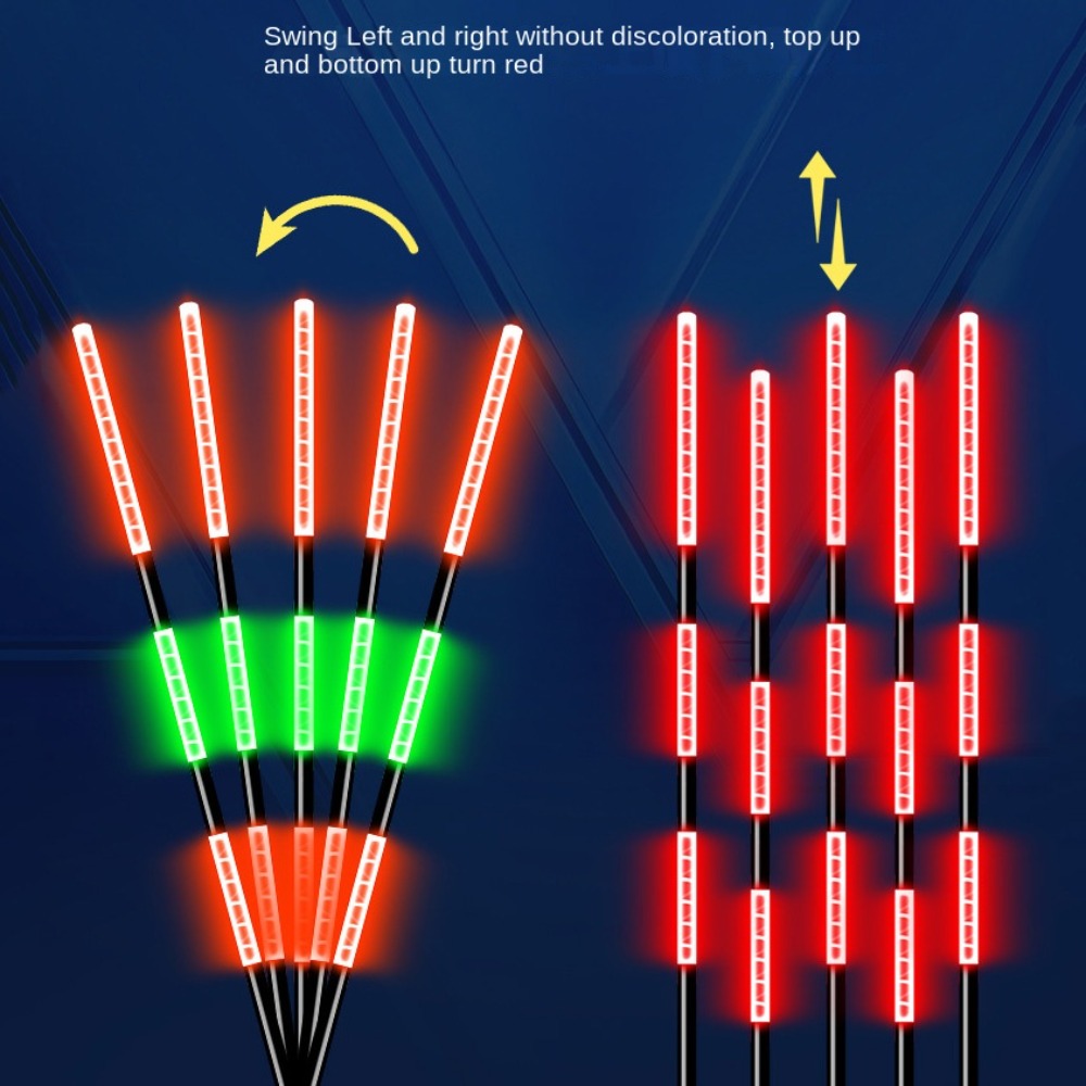 Flotador de pesca Led inteligente, boya de recordatorio altamente sensible, Sensor de gravedad, estroboscópico de pesca nocturna eléctrico brillante, cola larga, novedad de 2025