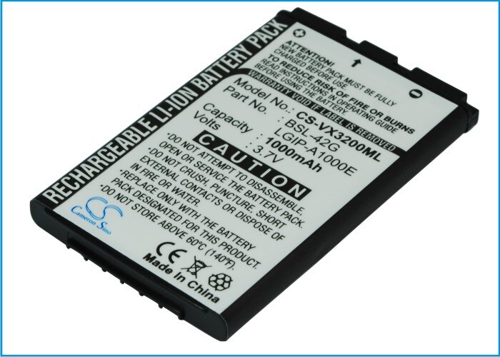 CS 1000mAh / 3.70Wh battery for LG AX245,LG535,LX125,LX325,LX350,LX490,LX535,Migo,MM535,MM-535,PM-125,PM225,PM-225
