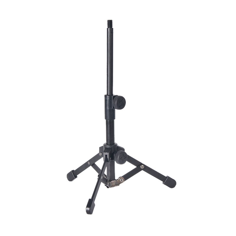 Mini Tabletop Tripod Microphone Mic Stand Holder with Threaded for Meetings Lectures Speaking and Ect: Blue