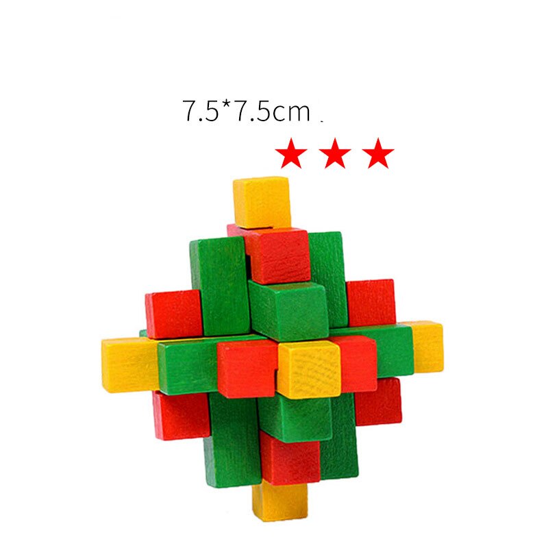 3D Houten Iq Nestelen Puzzel Burwood Puzzel Game Toy Volwassen Kinderen Intelligentie Anti-Stress