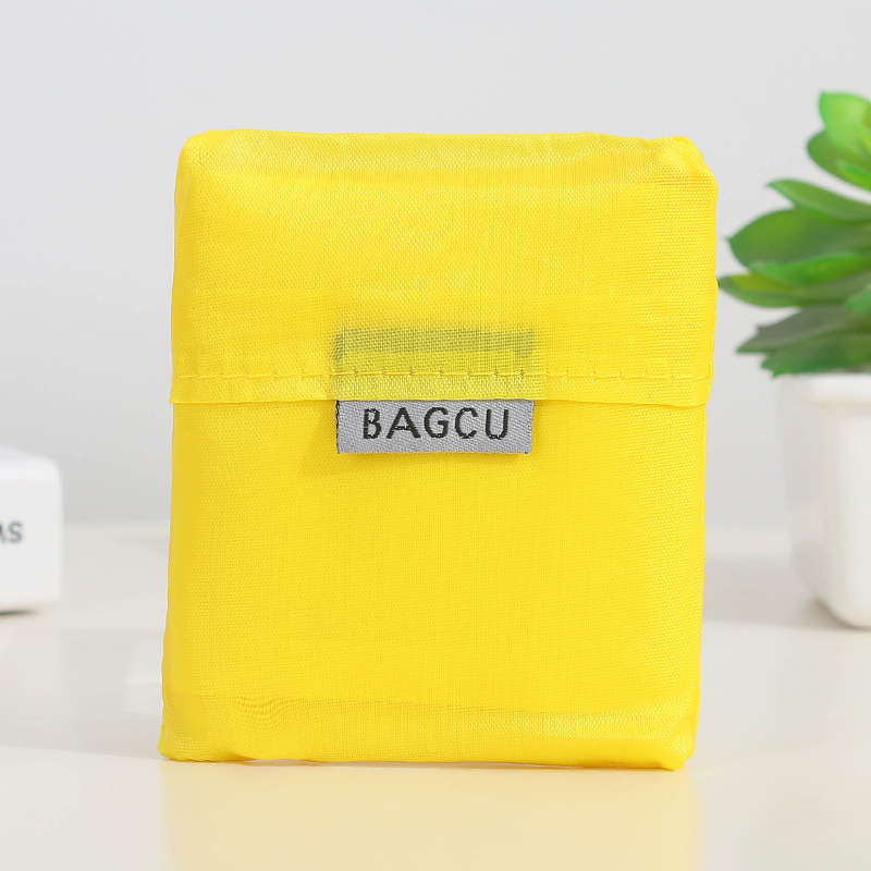 1PC Shopping Bag Eco-friendly Bag Hand Shoulder Grocery Bags Shoulder Market Bags Reusable Foldable Supermarket Shop Bags: Yellow
