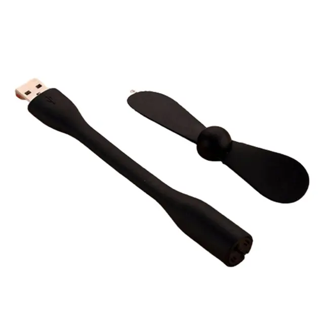 Usb-fläkt flexibel bärbar minifläkt för powerbank och bärbar dator och sommarprylar garagefläkt handfläkt nackkylning: Gul