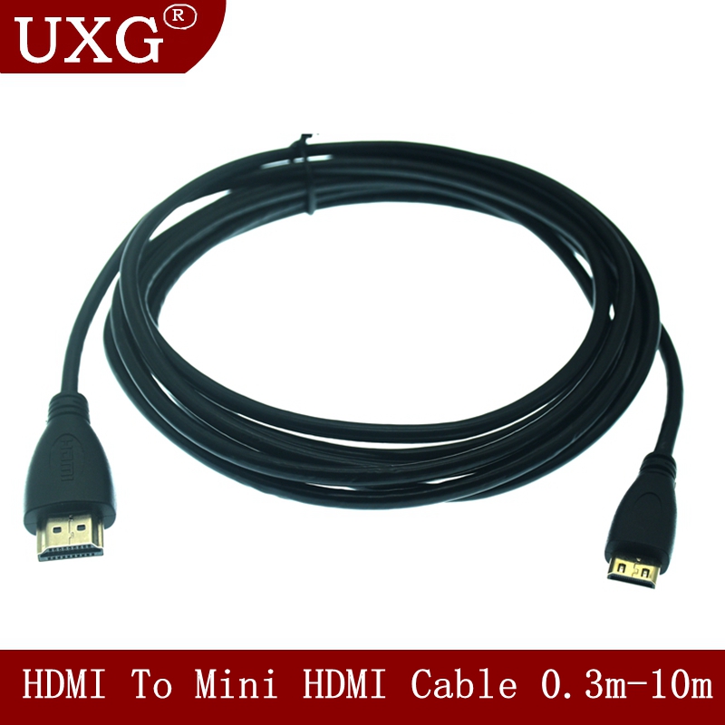 Cable Mini Micro HD a HDMI, adaptador de alta velocidad, enchufe chapado en oro para cámara, Monitor, proyector, Notebook, TV, 10M, 0,3 M, 1M