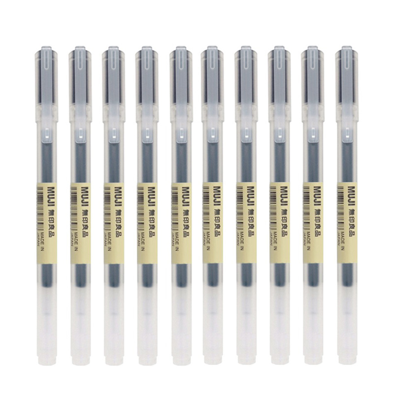 10 stks/set Kawaii MUJIs Gel Pen Zwart/Rood/Blauw 0.38mm 0.5mm Inkt Japan Kleur Pen kantoor School Balpen Japanse Briefpapier
