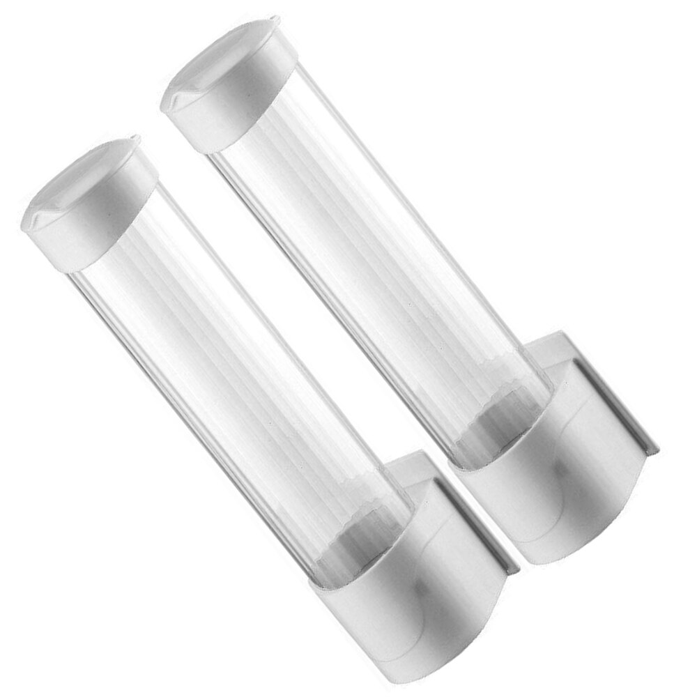 1 Uds. Caja de almacenamiento de vasos desechables organizador sin perforaciones vasos de papel para colgar en la pared caja de almacenamiento de plástico para fuente de bebida