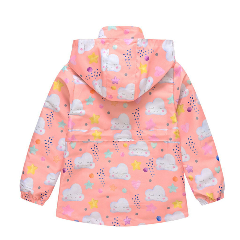Child Girl Clothing Spring Windbreaker Autumn Jacket for Girls Trench Coat Zipper Cute Kids Outerwear Children Clothes 2-9year