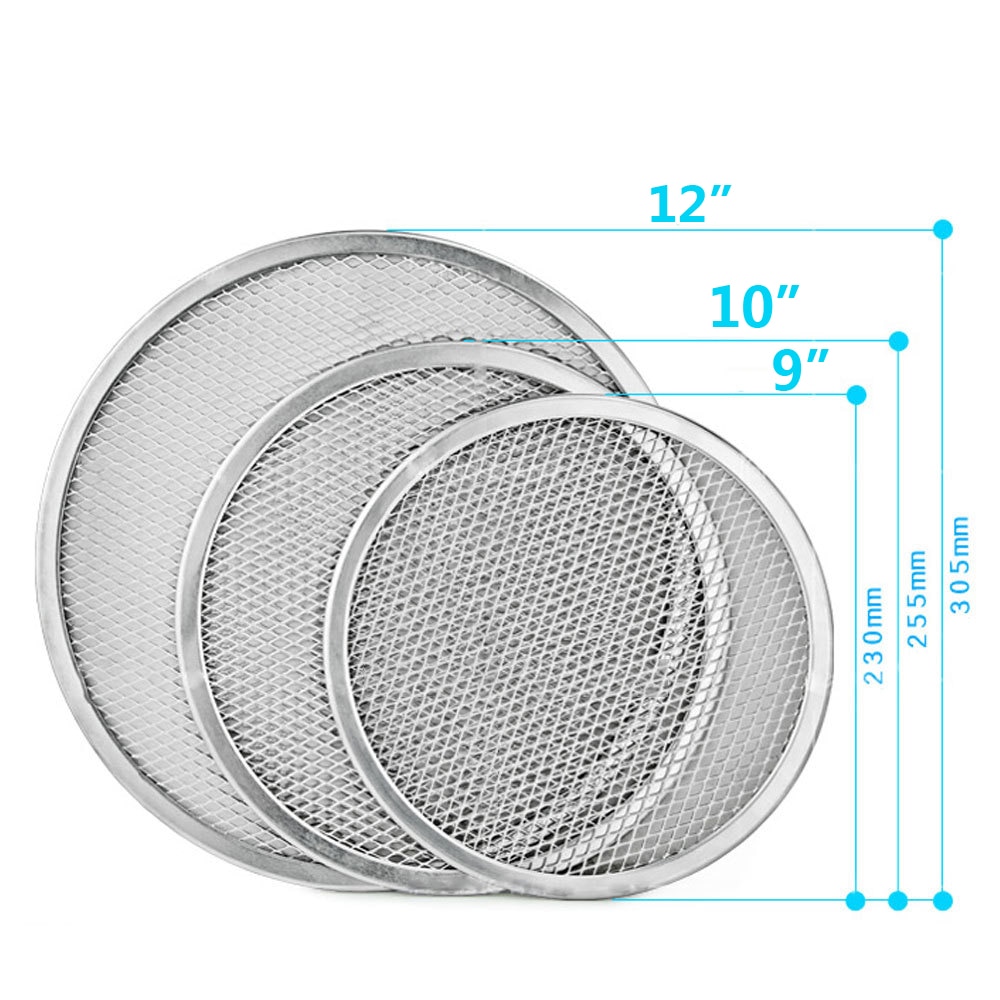 1pc 9///10 '/12 aluminium alumínio forma redonda pizza pan net tela placa de pedra bandeja torta panqueca bandeja cozinha forno ferramentas de cozimento
