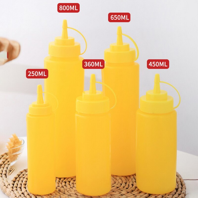 Soße Essig Öl Ketchup Soße Menage Küche Zubehör Sauciere Kunststoff Würze Spender 250-800ml quetschen Flasche heißer
