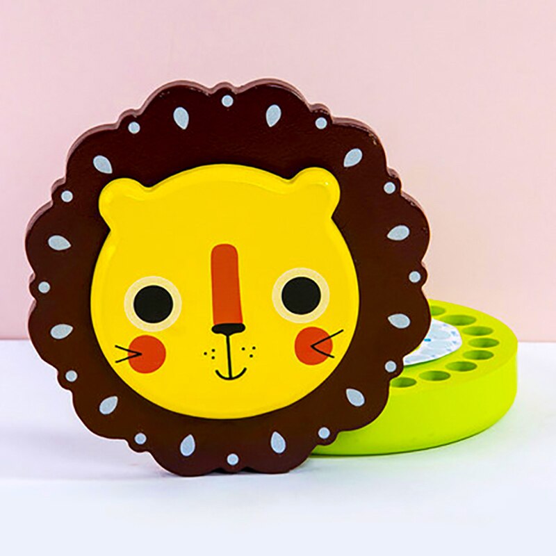 Babymelk Tanden Dozen Organisator Opbergdoos Van Tand Voor Een Cadeau Voor Jongen En Meisje Baby Tanden Souvenirs Doos lanugo Collectebus: Yellow Lion Shy