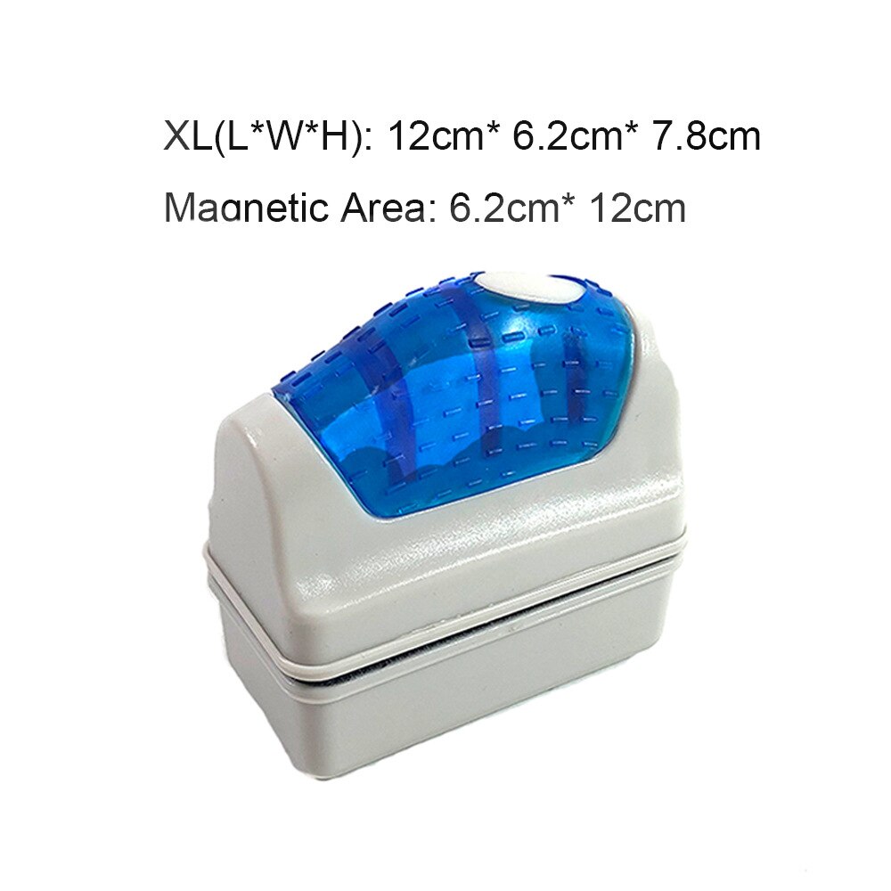 Magnetische Aquarium Borstel Aquarium Accessoires Decoratio Cleaner Drijvende Clean Aquarium Aquarium Glas Gereedschappen Schoon AA0050: Blue-XL