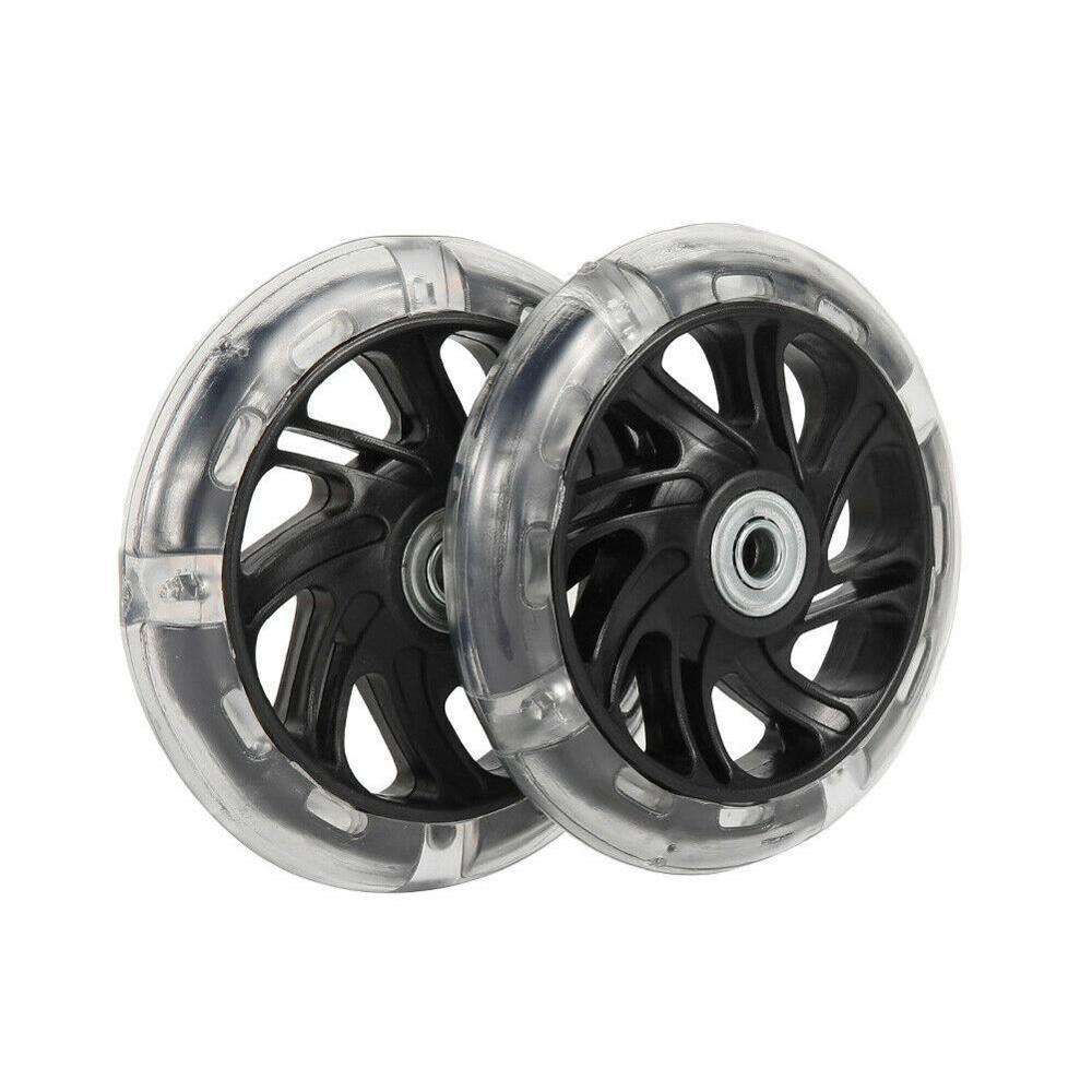 Ruedas auxiliares de bicicleta para niños, accesorios para patinete 120x20, de PU, juego Universal de ruedas auxiliares: Black