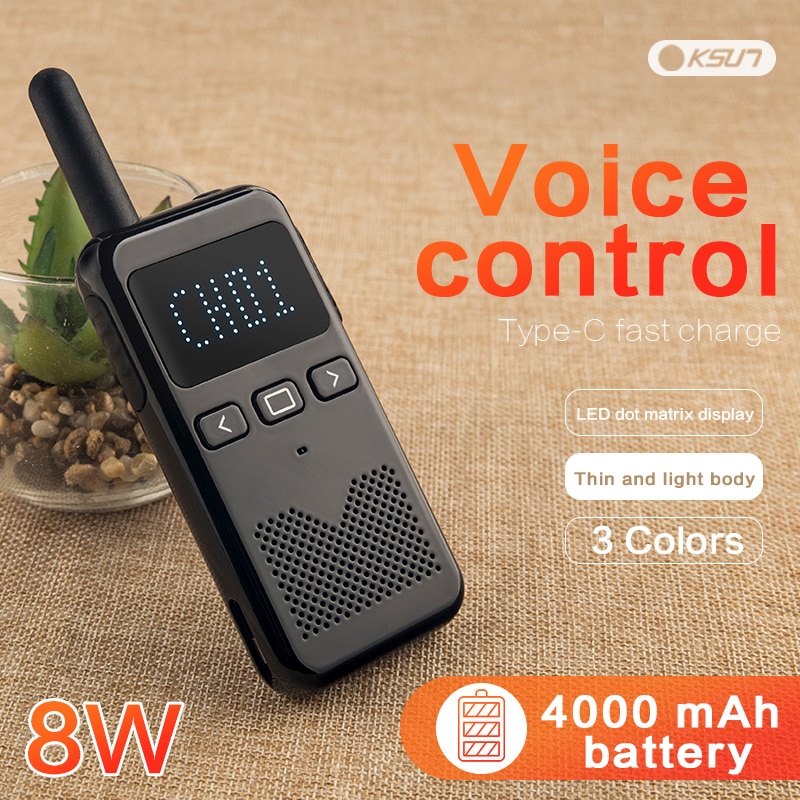 KSUN-Mini walkie-talkie M2, estación transceptor de Radio bidireccional, portátil, comunicación inalámbrica