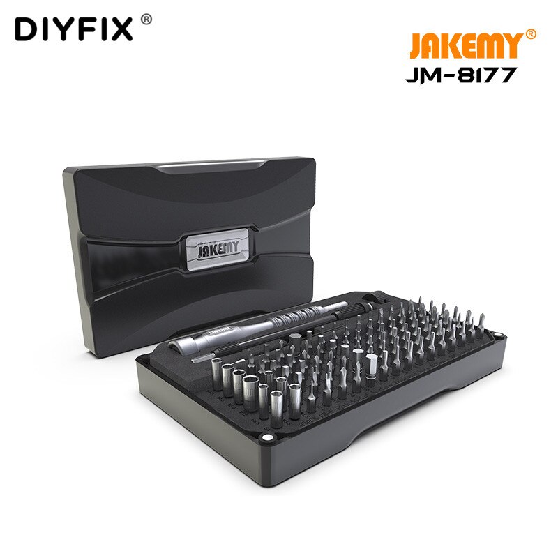 Jakemy-8177 Multifunctionele Magnetische Schroevendraaier Set Precisie 93 Driver Bits Socket Hex Torx Dring Voor Iphone Tablet Reparatie Tool
