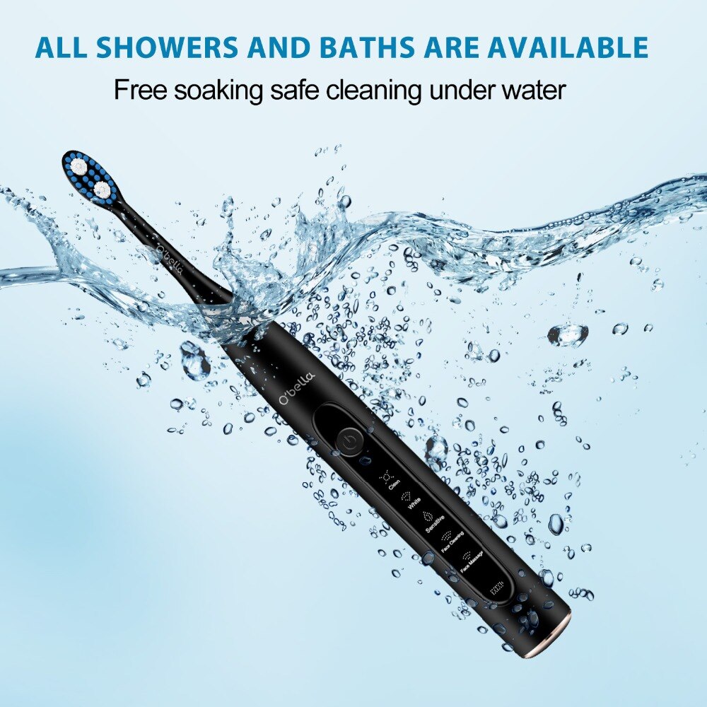 OBELLA T10 Electric Toothbrush 5 Modes USB Fast Charging Tooth Brush Adult Waterproof Toothbrush Face Cleaning Machine