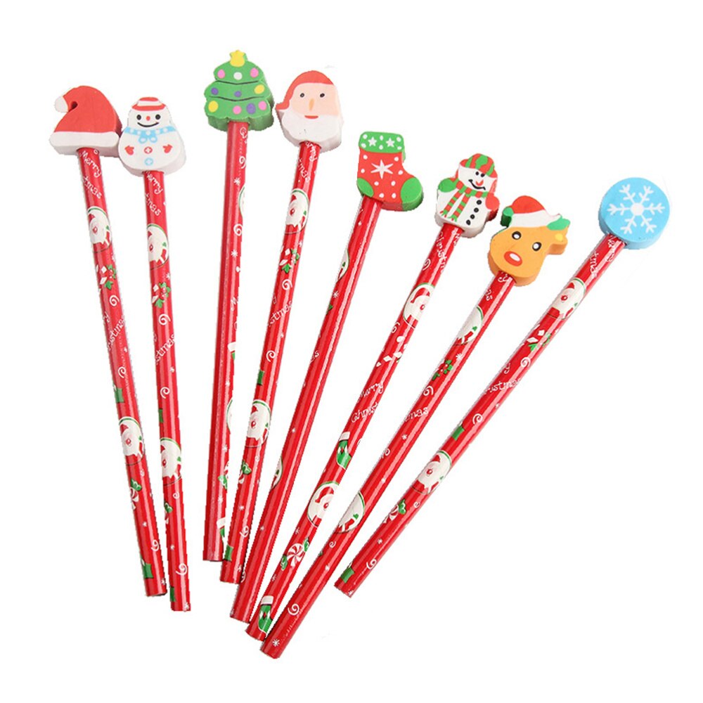 35 Weihnachts-Bleistifte Mit Radiergummi – Inkl. Federmäppchen, Mit Weihnachtlichen Motiven, Für Deko & Schule