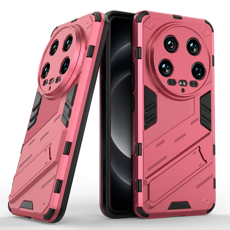 För xiaomi 14 ultra skal bakstycke stötsäkert pansarskal för xiaomi 14 ultra skal fallskyddande stödfodral: Rosa