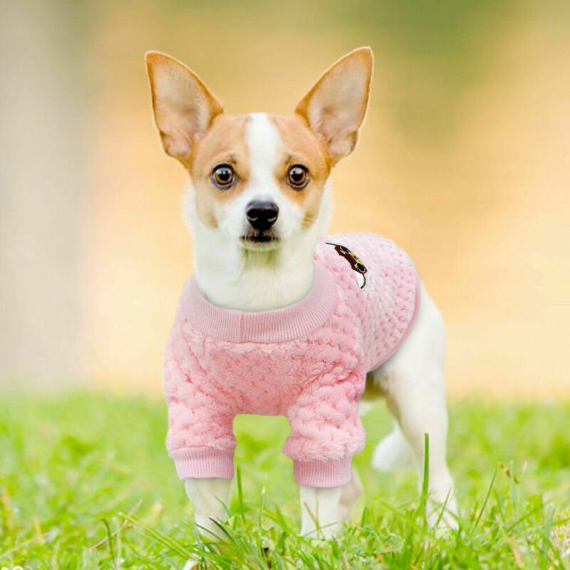 Funny Dog Knitted velvet Hoodies Jumper Chihuahua Blouses Pet Cute Puppy Apparel Dustproof And Clean Clothes Sweater Kitten