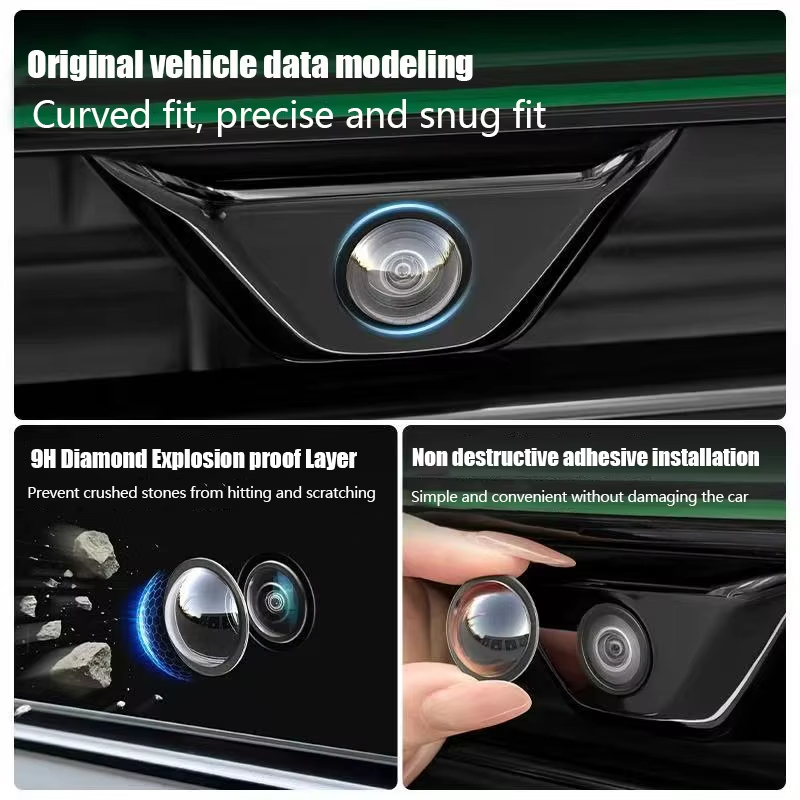 Beschermhoes voor autocamera, 360 graden ° high-definition panoramische achteruitrijcameralens, waterdichte en stofdichte beschermhoes