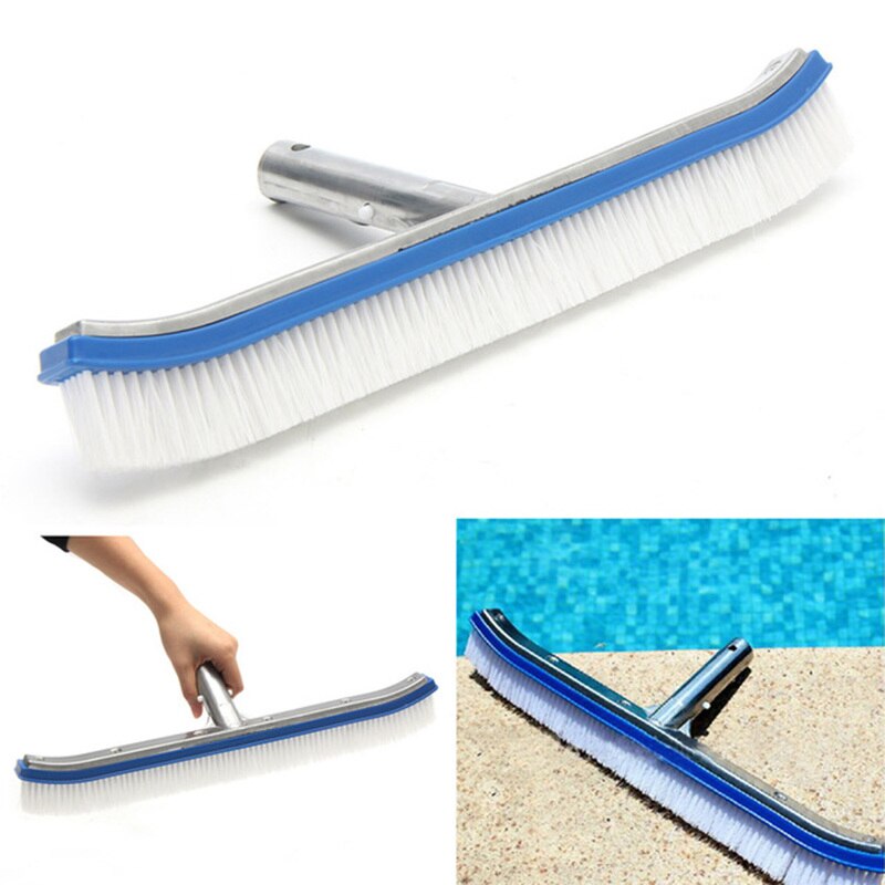 18in Duurzaam Outdoor Zwembad Muur Borstel Schoonmaak Tool Aluminium Handvat Voor Vijver Spa Spring Zwembaden Algen Remover Scrubber
