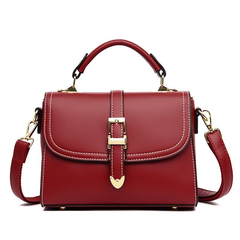 Dames crossbodytassen, schoudertassen, handtassen, damestassen van pu-leer, messenger bags.: Rood