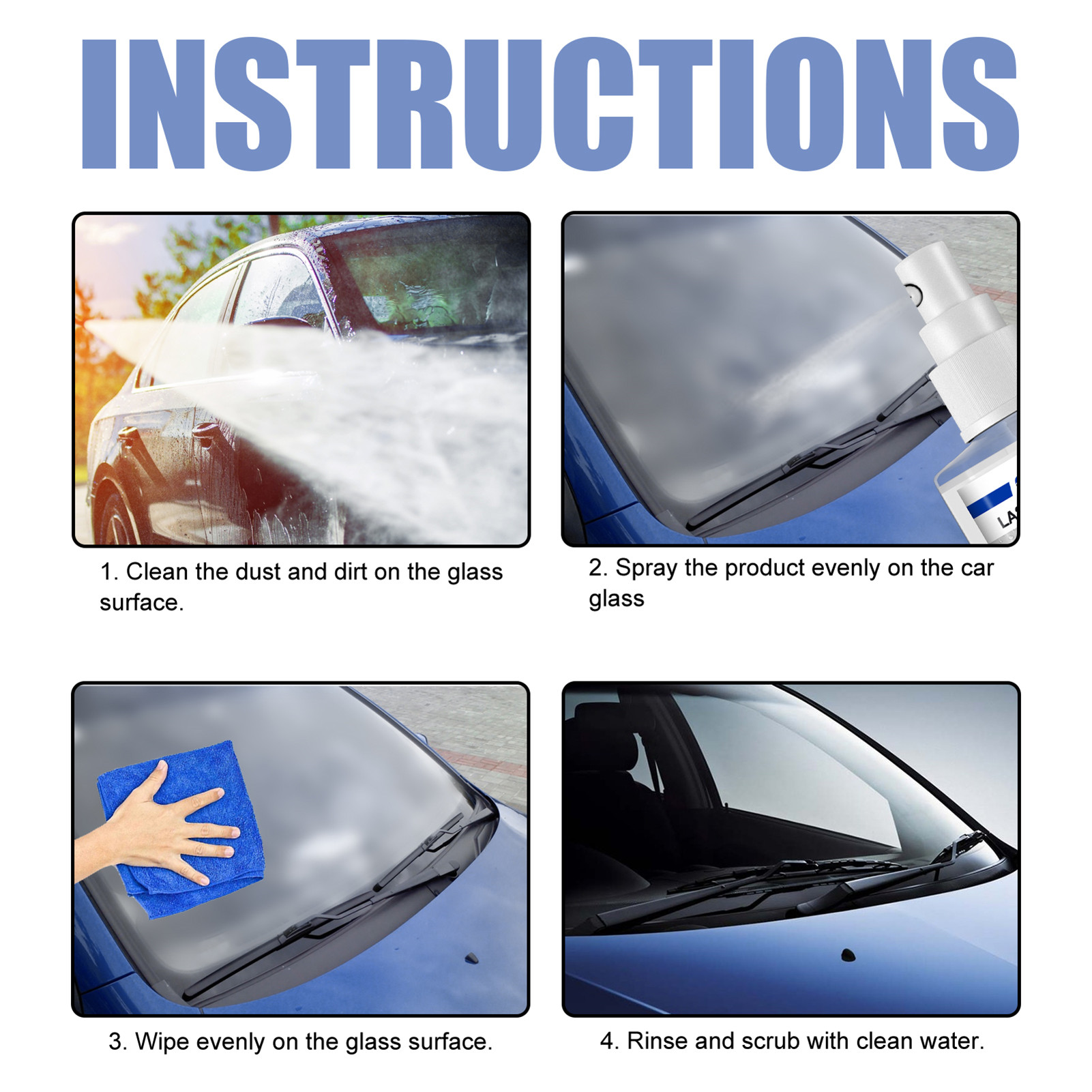 60ml Anti-fog Agent Spray Car Windshield Defogger Agent Auto Glass Rainproof Agent Coating Agent Car Window Anti-fog Spray