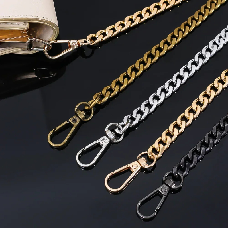 Piezas de repuesto de cadena de bolso de aluminio y Metal de 120cm, accesorios para bolso de hombro tejido a mano, correas desmontables hechas a mano DIY