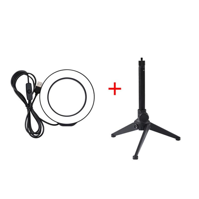 4,7 Inch 12cm USB LED Ring Licht Für Vlogging Fotografie Live-Make-Up Tik Tok Weiß Licht, stativ USB Stecker: 05