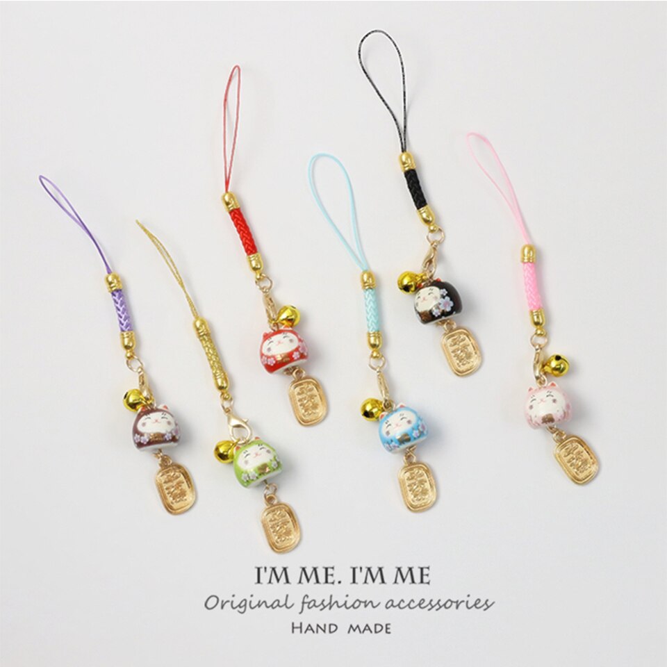 Leuke Janpanese Smart Telefoon Wrist Strap Lanyards Voor Iphone Samsung Xiaomi Decor Kat Bel Mobiele Telefoon Strap Sleutel Touw Telefoon charm