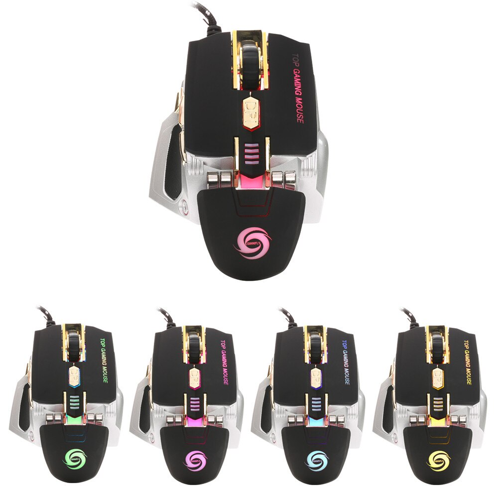 ZUOYA Gaming Mouse 4000DPI Adjustable Optical USB Wired Mouse Breathing Backlit Mice LED for PC Laptop Pro Gamer