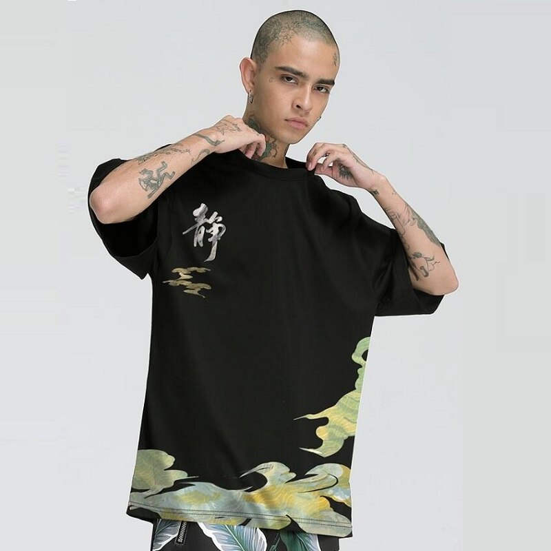 Ropa tradicional japonesa para hombre, camisa tipo Kimono, camiseta de Samurai, Cosplay, Kimono, ropa de calle, Top japonés FF2701