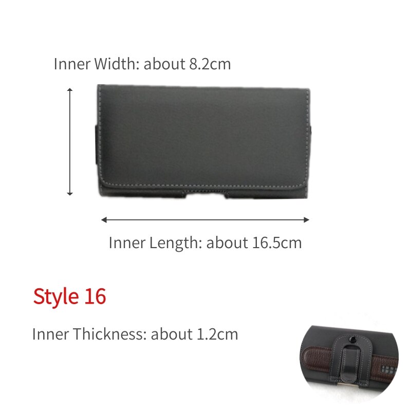 Universal 2.6-6.0 Inch Anti Mobiele Telefoon Riem Clip Tassen Case Cover Voor Iphone Samsung Huawei met Magnetische Gesp: Style 16