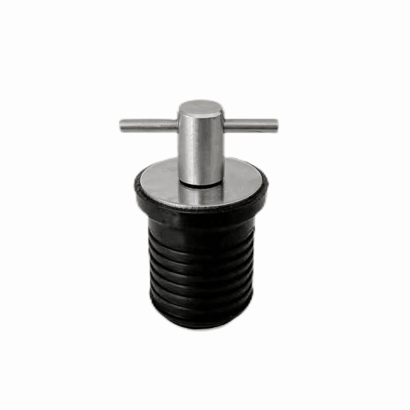 Bootsablassschraube 1'' oder 1-1/4''Gummi- und Edelstahlgriff Deckablassschraube passend für 25 mm 32 mm Loch Kajakfahren Beiboot Yacht