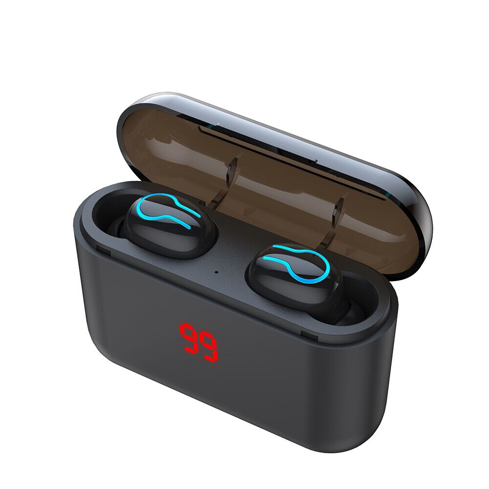 Auriculares HBQ Q32 TWS inalámbricos con Bluetooth 5,0, Auriculares deportivos manos libres, auriculares para Gaming estéreo 3D con micrófono de carga Bo: Binaural B