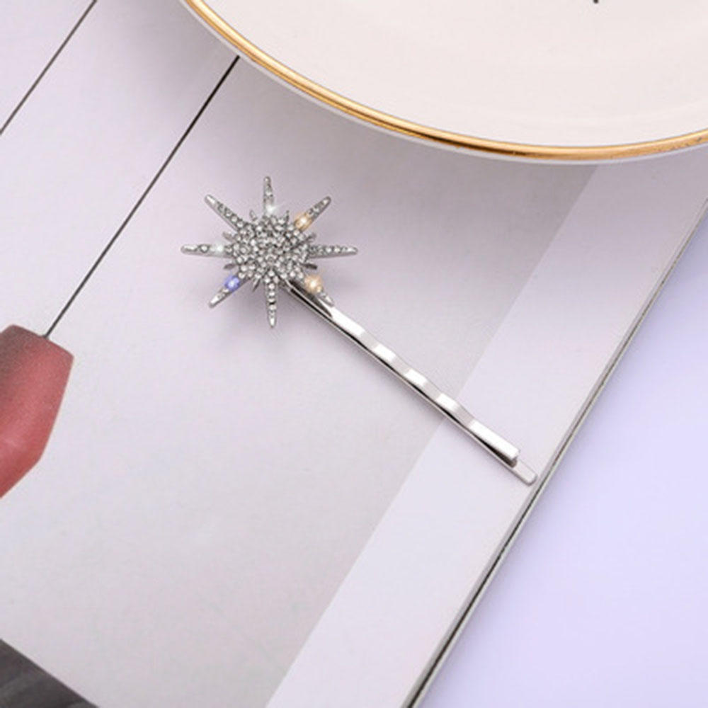 1/3 stk moon star rhinestone hårklemme metal hårnål kvinder pige bang side hårgreb hårspænde hovedbeklædning gør-det-selv styling tilbehør juvel: 6