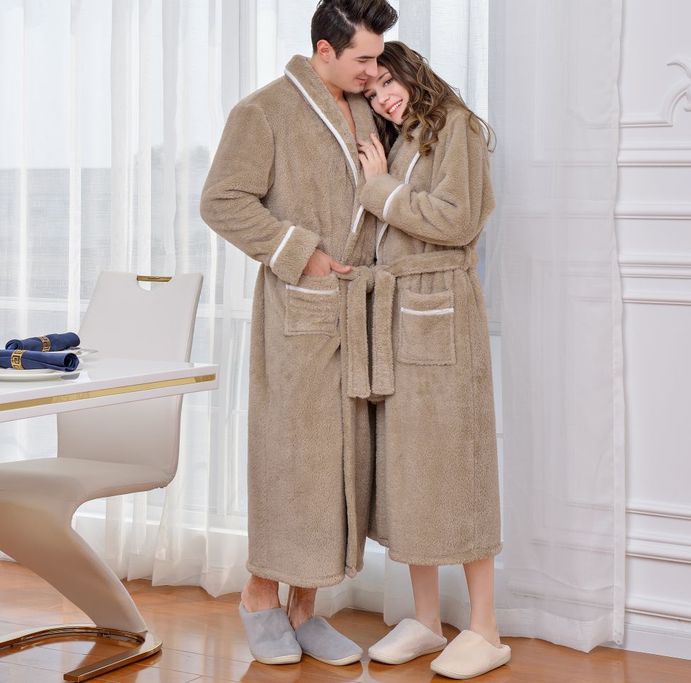 Loungeable PANDA TIPPED BORG SNUGGLE HOODIE - Badjas - grey/grijs