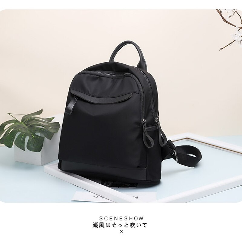 Frauen Kleine Nylon Wasserdichte tuch schwarz Rucksack weibliche neue Koreanische Kleine Reise Rucksack casual Student schule tasche zy02
