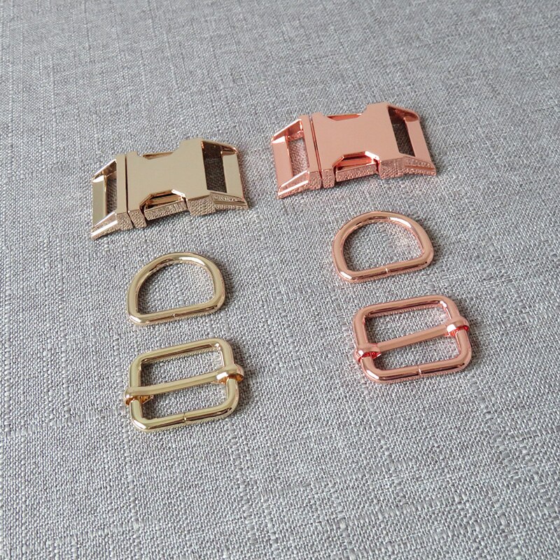 10 Sets 25 Mm Heavy Metal D Ring Richter Riem Bandjes Slider Release Gesp Snap Sluiting Voor Paracord Halsband diy Accessoires