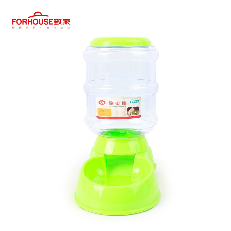 Comedero de perro automático para mascotas, tazón de viaje, alimentador de alimentación, fuente de beber para gatos y perros, dispensador de agua, tazón de comida para perros: green food feeder