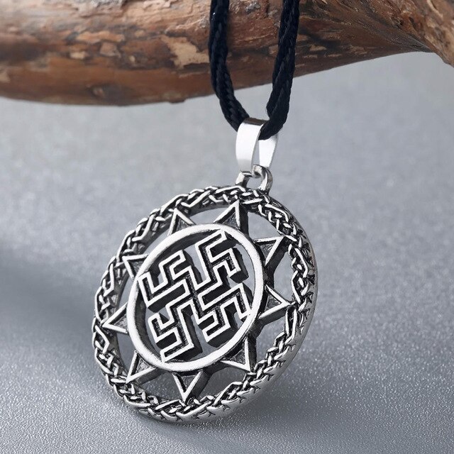 CHENGXUN Viking Wolf Knot Antique Religious Pendant Necklace Men Male Punk Cool Boys Collier: 06 / Silver