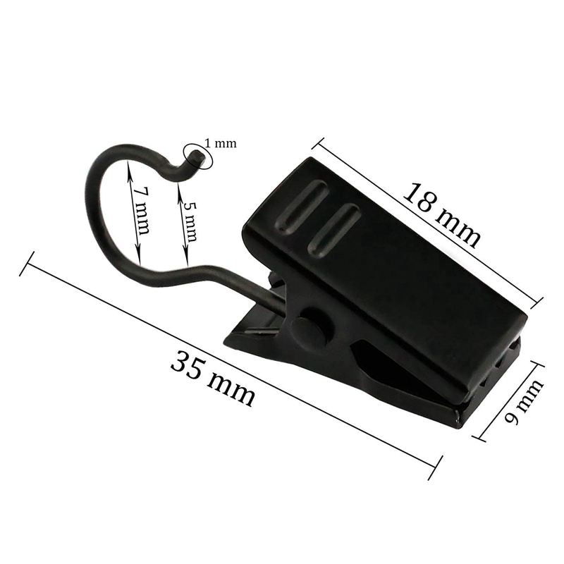 120- pack clips krok set gardinklämmor för gardin, foton, heminredning, konsthantverk, svart (hänger eller klämmer nästan var som helst)