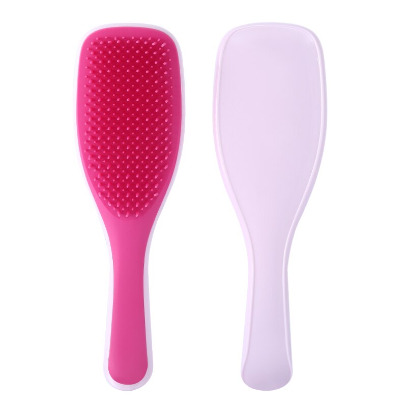 Magic Comb Anti-static Massage Hair Brush No Tangle Detangle Shower TT Combs For Salon Barber Styling Tools Hairdressing: Dark Pink