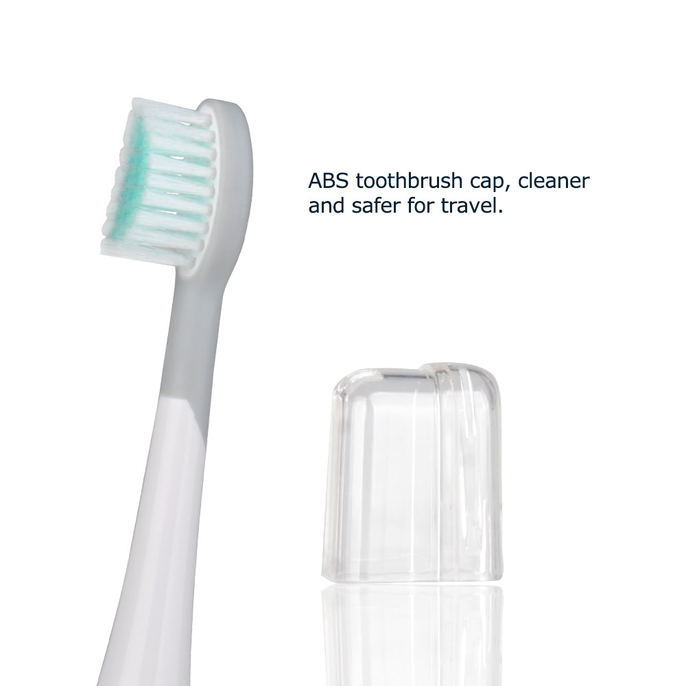 D901/D902 Mornwell 4pcs White Rubberied Replacement Toothbrush Heads with Caps for Mornwell D01/D02 Electric Toothbrush