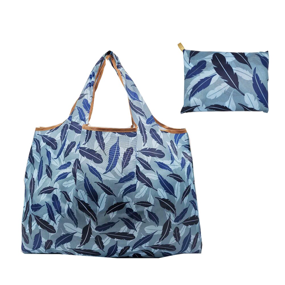 Women's Large Shopping Bags Foldable Washable Tote Reusable Handbag Waterproof Grocery Bag for Everyday Use: D