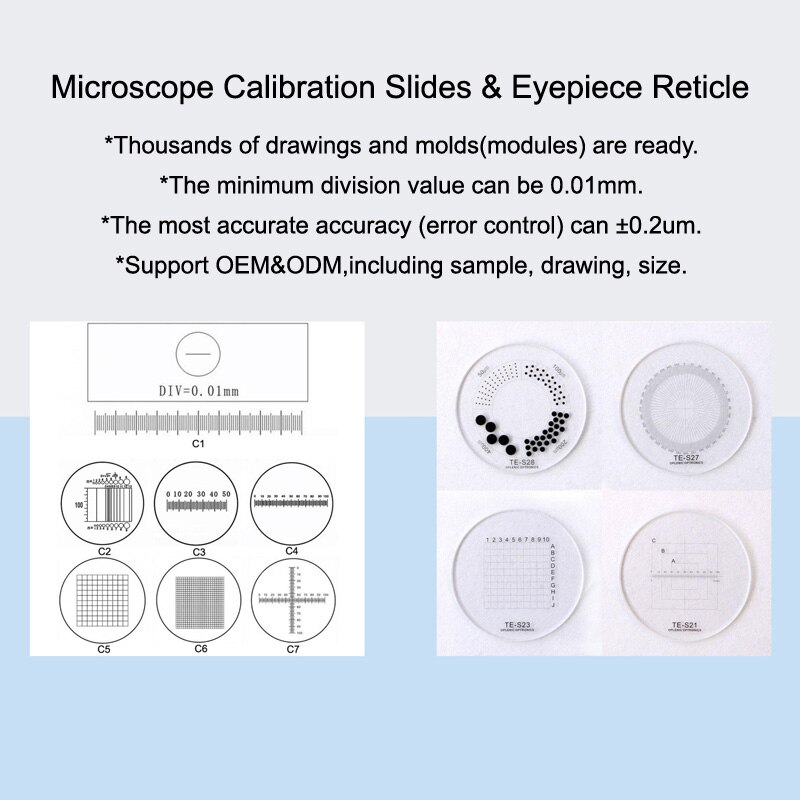 910 DIV 0.1MM Cross-line Graticule Eyepiece Micrometer Optical Crosshair Reticle for Microscope Measurement