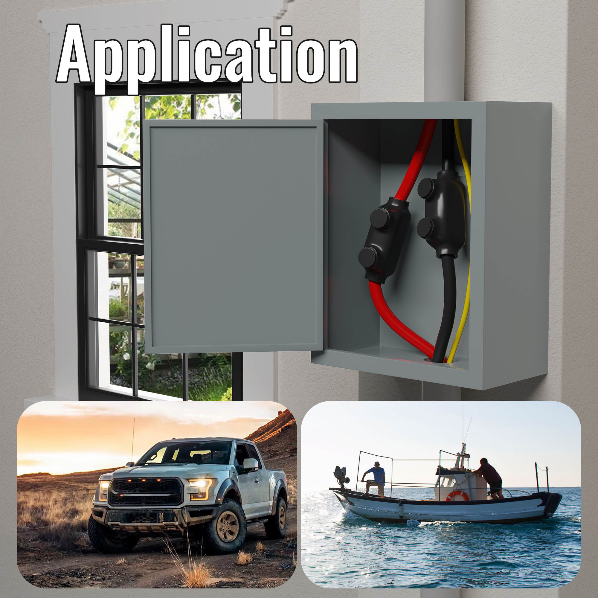 Aluminum Wire Connectors 250-6AWG Splice Connector/Reducer Insulated Inline Splice Connector 5/16" Slotted Allen Hex Insulated