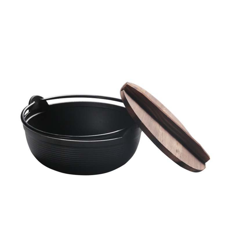 Cast iron stew pot soup pot soup pot Japanese style stew pot thickened uncoated outdoor hanging pot