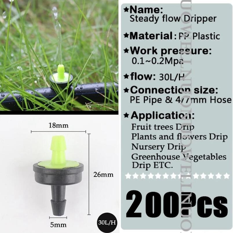10 ~ 300Stck Garten Bewässerung Sprinkler 4L 8L 10L 20L 30L Fluss Wasser sparen Tropf Kunststoff FruitTree Gemüse Bewässerung strahler